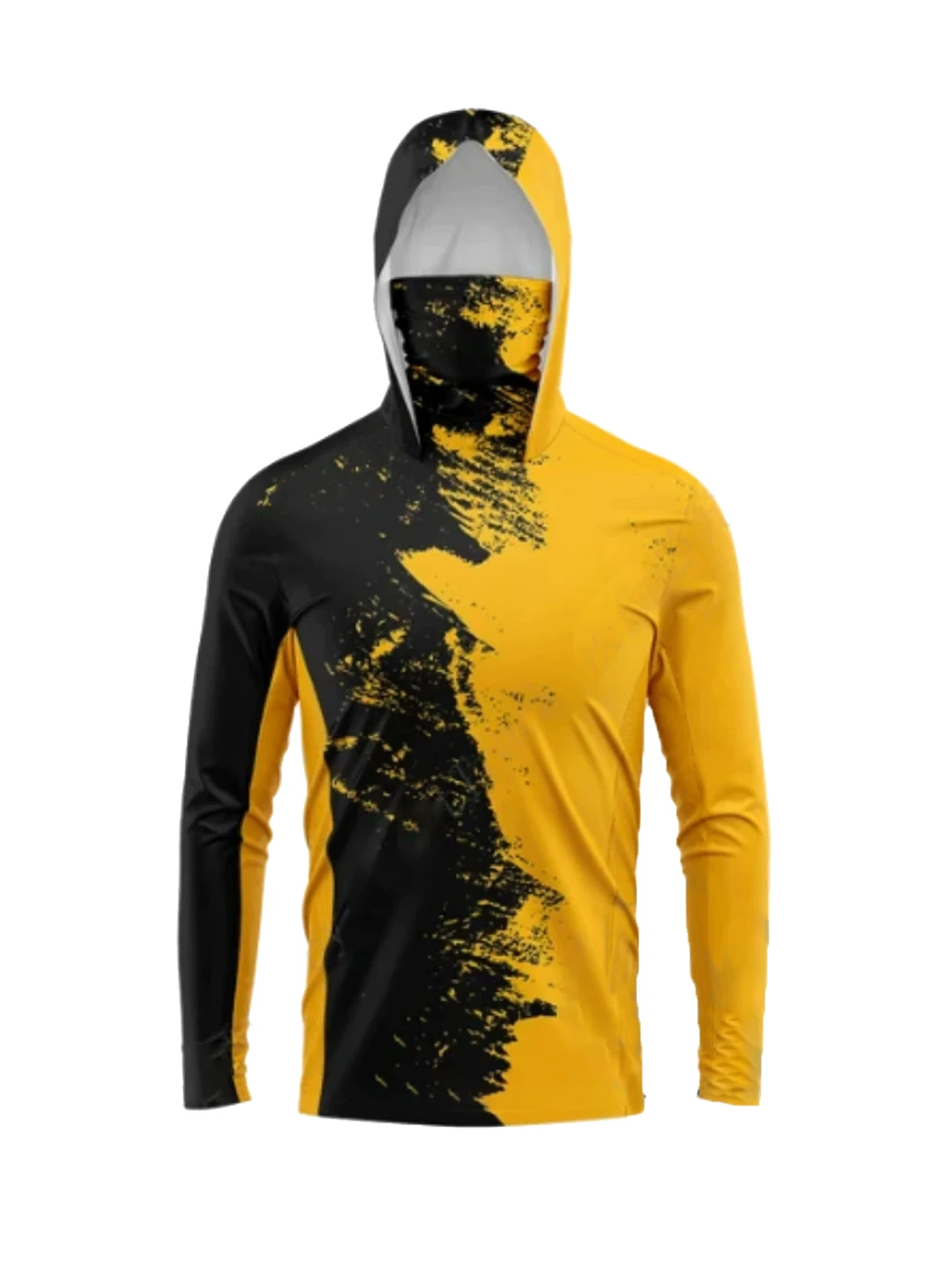 Fishing Hoodie - UPF50+ Sun‑Protective Men Fishing Hoodie Black