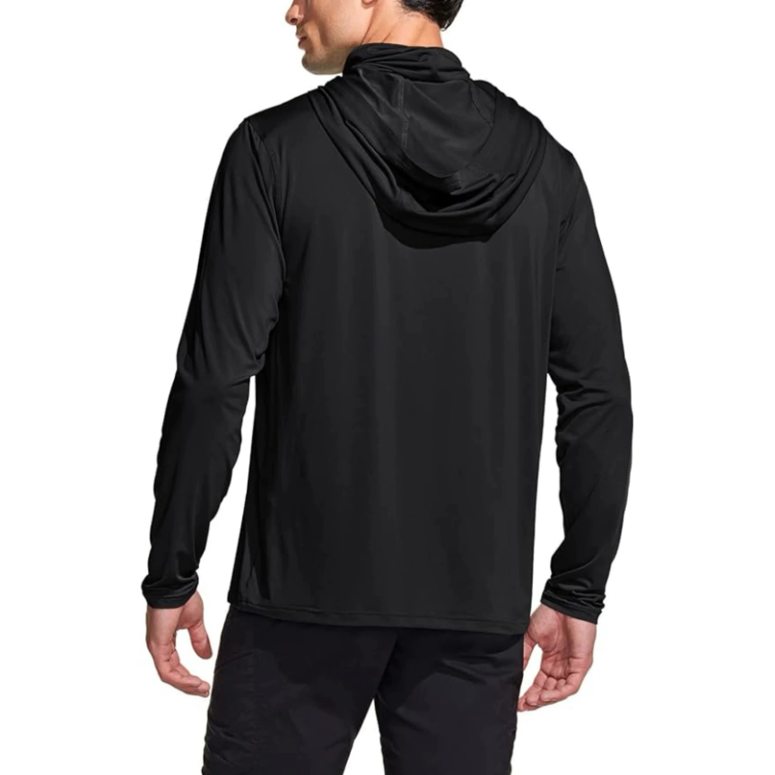Men Solid Color Hooded Fishing - Fishing Shirt Uv Protection review and price